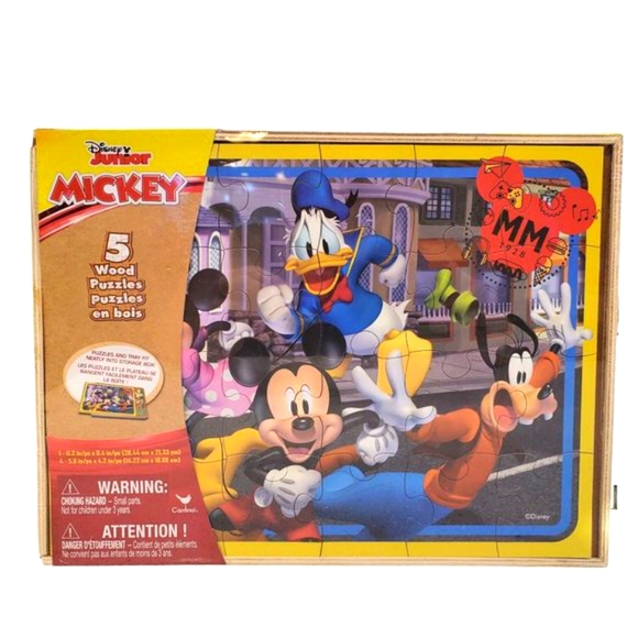 Disney Mickey Mouse Wood Puzzles Minnie Mouse Donald Duck Goofy - Picture 4 of 12